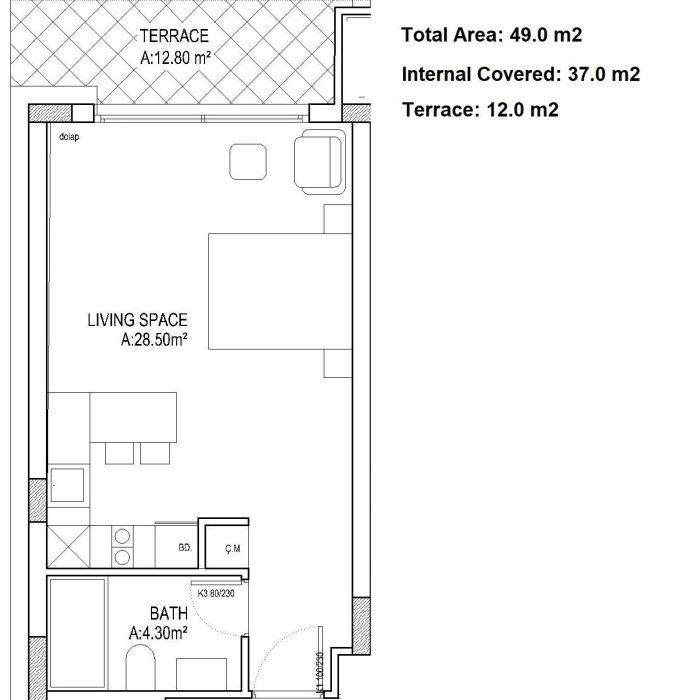 Studio floor plan